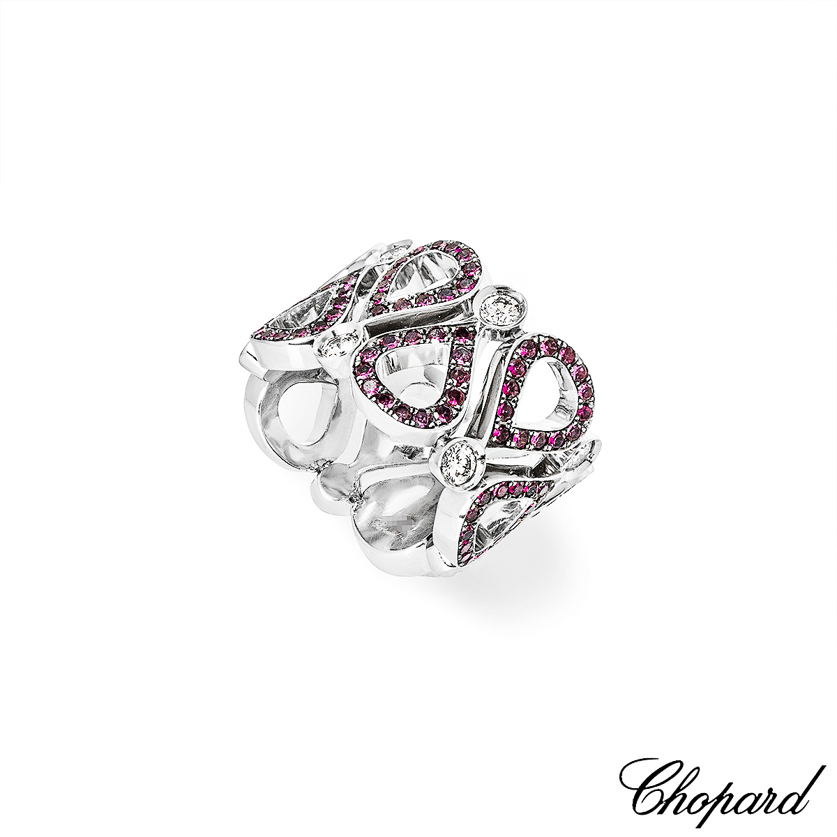 Chopard White Gold Ruby & Diamond Pushkin Ring 82/3935-0 Chopard White Gold Ruby & Diamond Pushkin Ring 82/3935-0